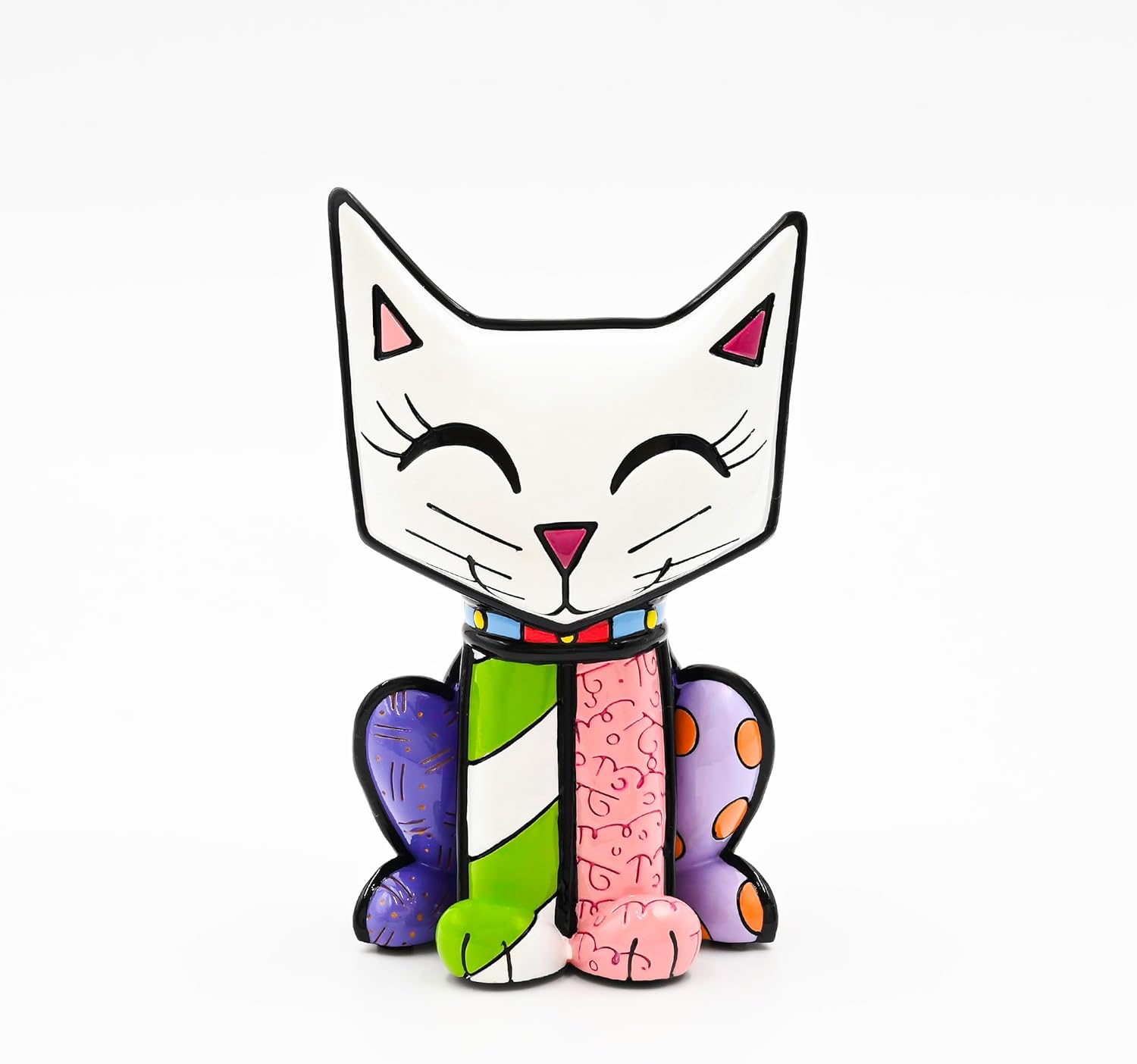 Britto Collectible Figurine - Iconic Art Figurine, Decorative Displays for Modern Home Decor | Designed by Iconic Artist Romero Cat (Multicolor)