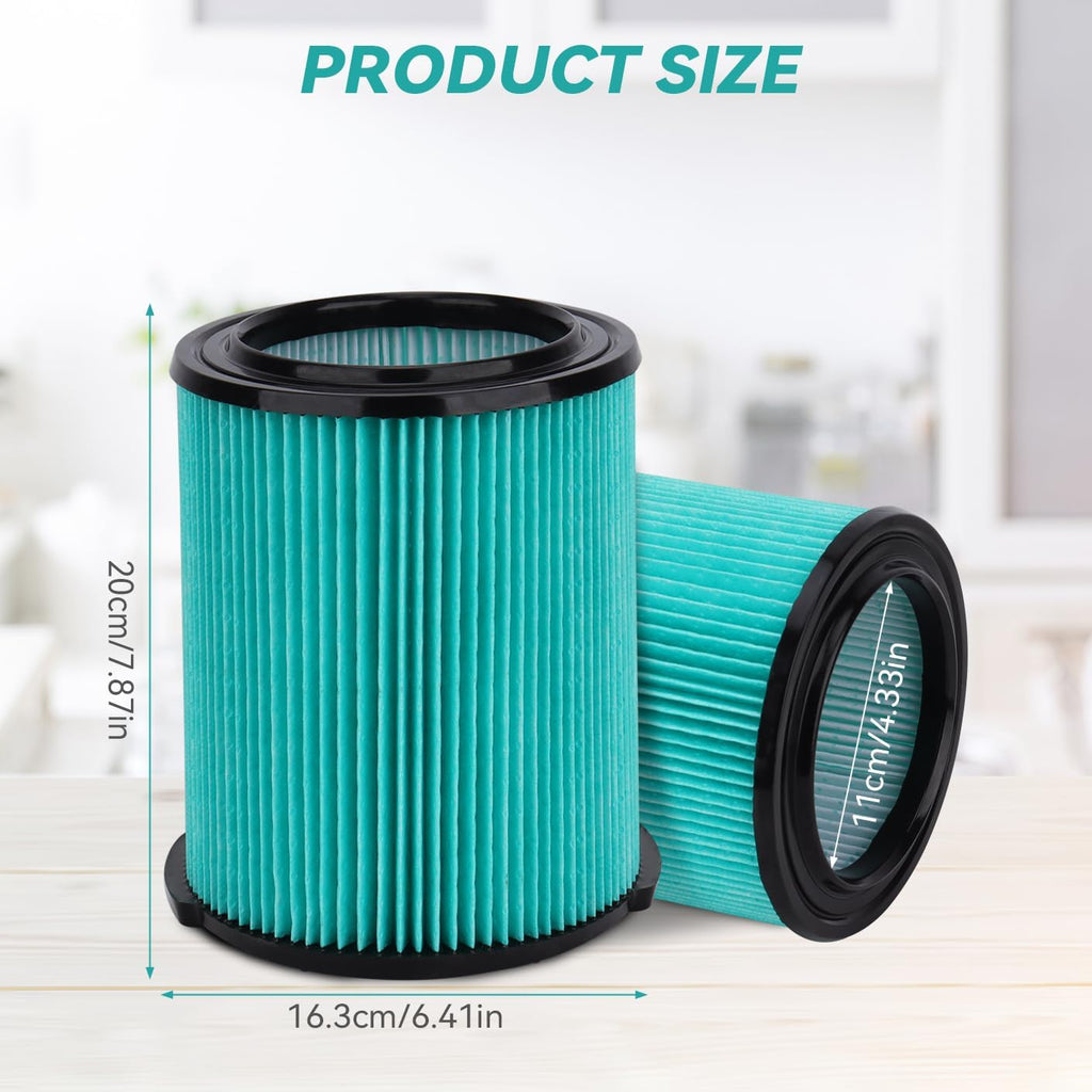 38753 Replacement HEPA Filters Compatible with Craftsman CMXZVBE38753 Wet/Dry Vac Filter for 5 to 20 Gallon shop vacuums,HEPA Filter(9-38753)