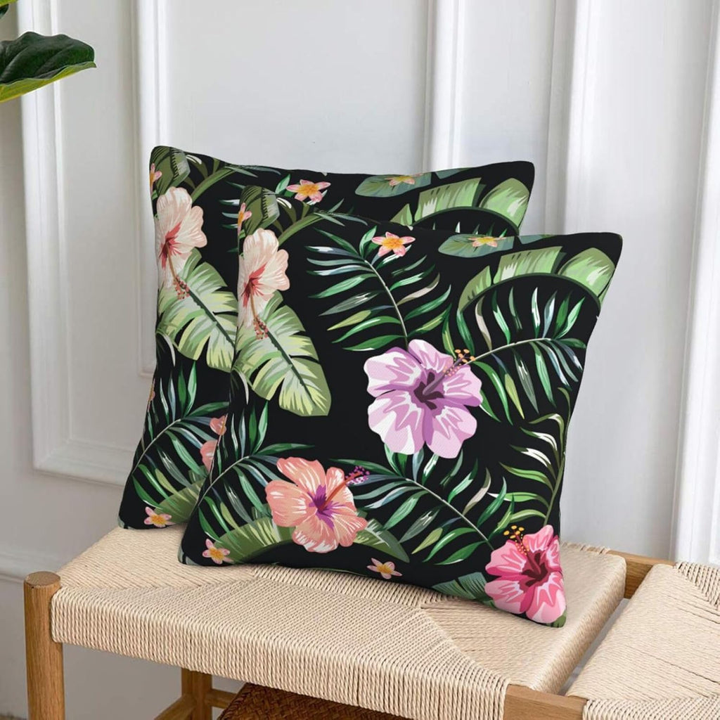 Rustic Chic Rose & Peony Throw Pillow Covers Set of 2 Ultra-Soft All-Season Pillow Shams with Hidden Zipper,Durable for Sofa Bed Car Decor & Gift 18x18 in