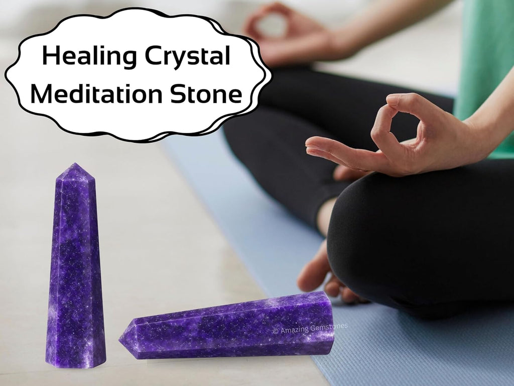 Amazing Gemstone Lepidolite Crystal Towers ~ Natural Healing Crystal Point Obelisk for Reiki Healing and Crystal Grid (3- Inch)