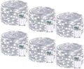 6 Pack Christmas Fairy Lights Battery Operated with Timer, Each 20FT 60LED String Lights Outdoor Indoor, Cuttable Battery Twinkle Light for Bedroom Home Wedding DIY Christmas Decorations (Cool White)