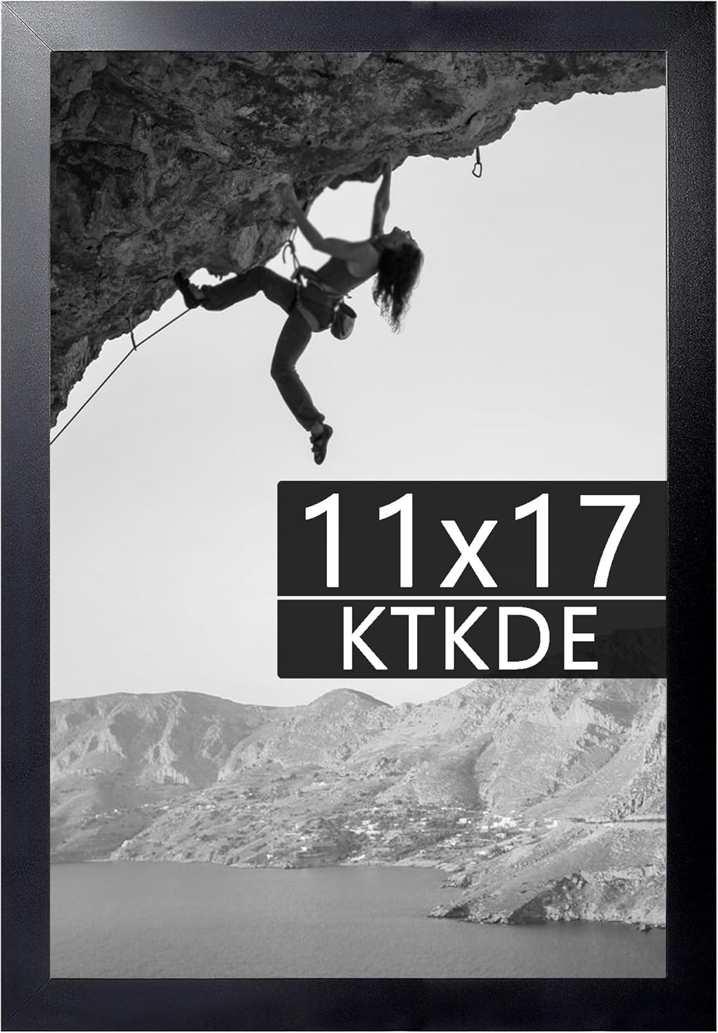KTKDE 11x17 Picture Frame Black Wooden Shatter Resistant Glass, Rectangle Photo Frame for Photos,Studio Gallery Wall Hanging Posters & Art Prints