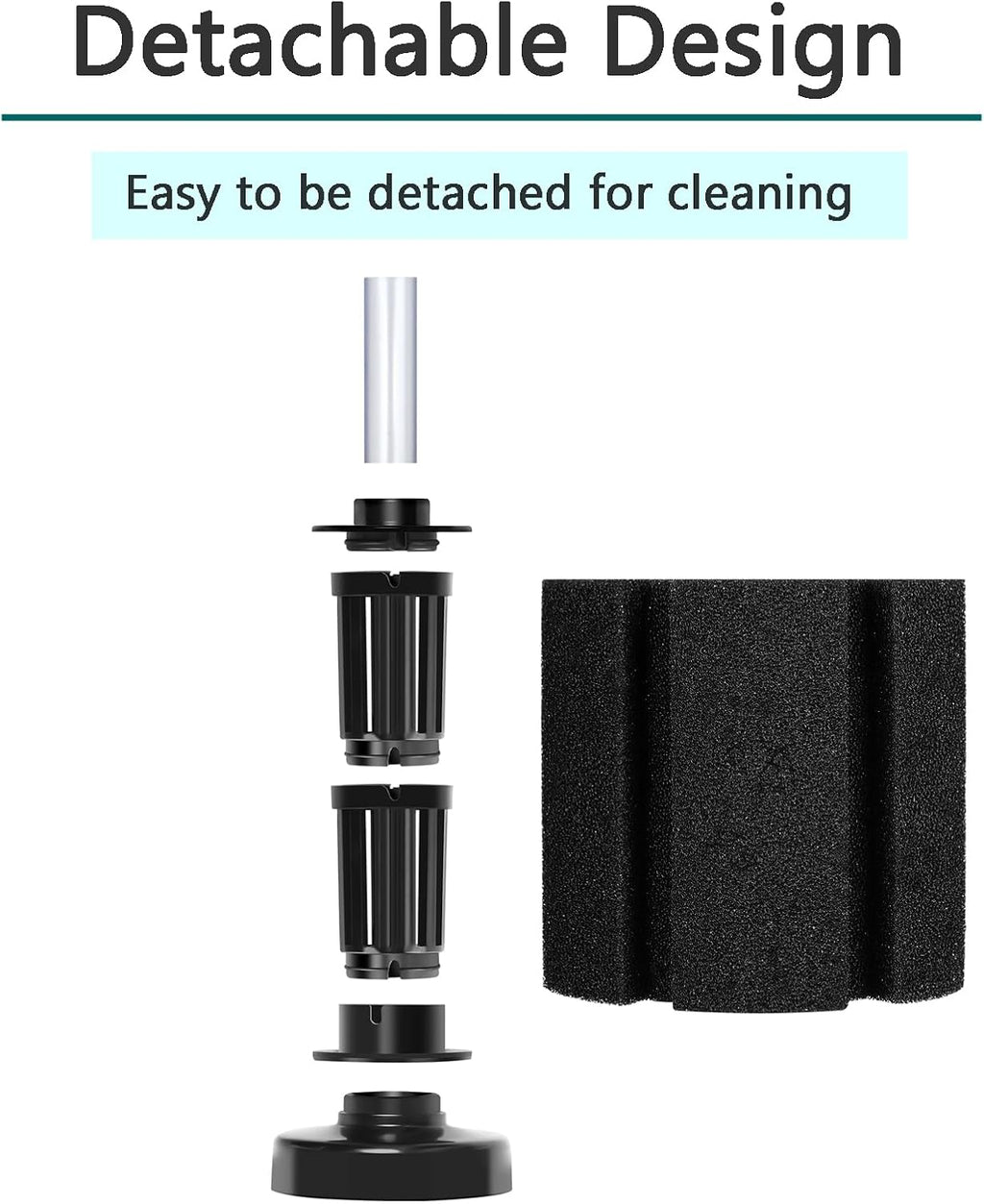 AQUANEAT Aquarium Sponge Filter Breeding Fry Betta Shrimp Nano Fish Tank 4pcs (Large up to 60Gal)