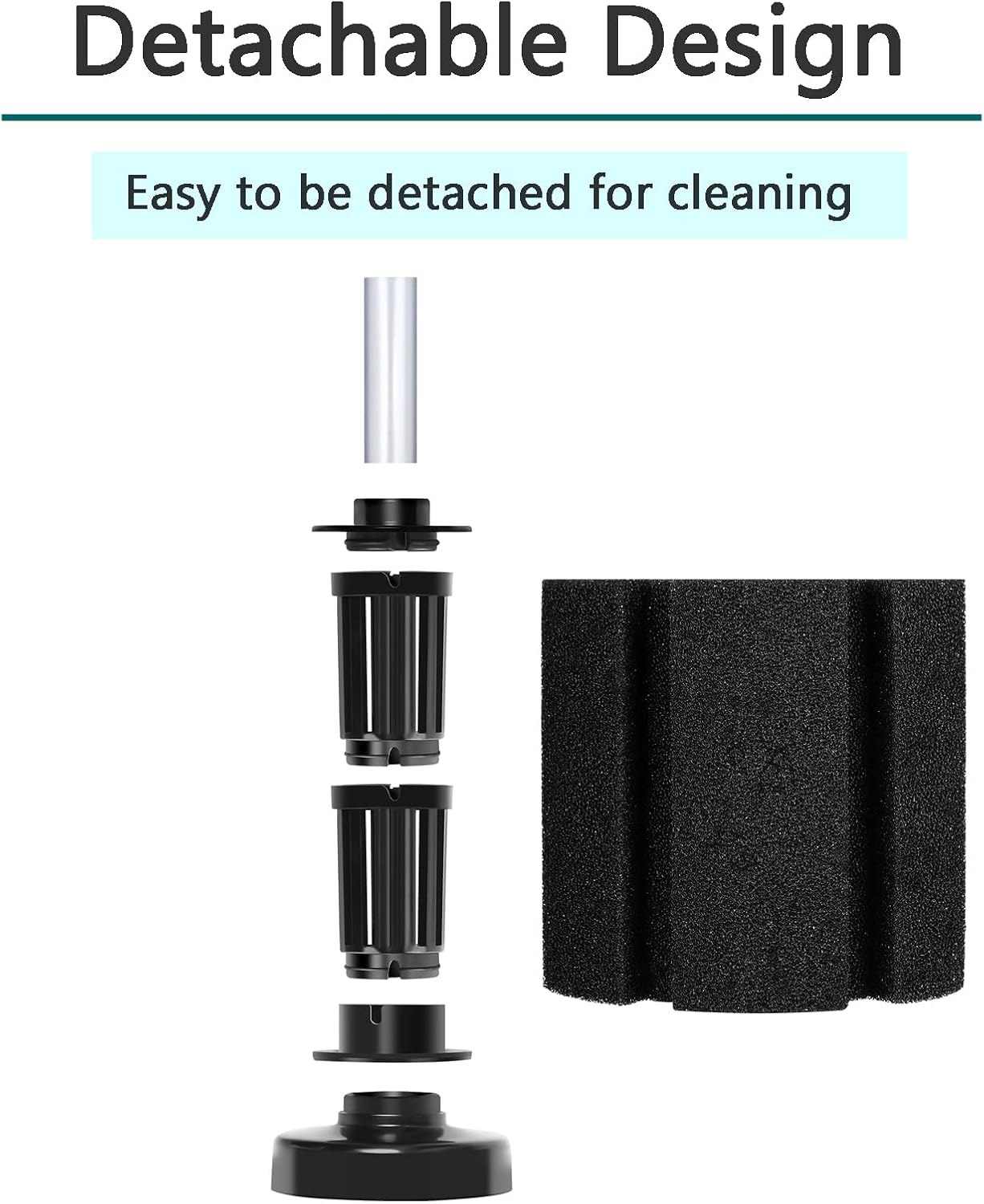 AQUANEAT Aquarium Sponge Filter Breeding Fry Betta Shrimp Nano Fish Tank 4pcs (Large up to 60Gal)
