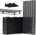 LINLAN 8 Pieces High-Density Aquarium Grid Plastic with 48 Brackets, Fish Tank Divider, Egg Crate for DIY Filtration and Bottom Protection in Aquascaping