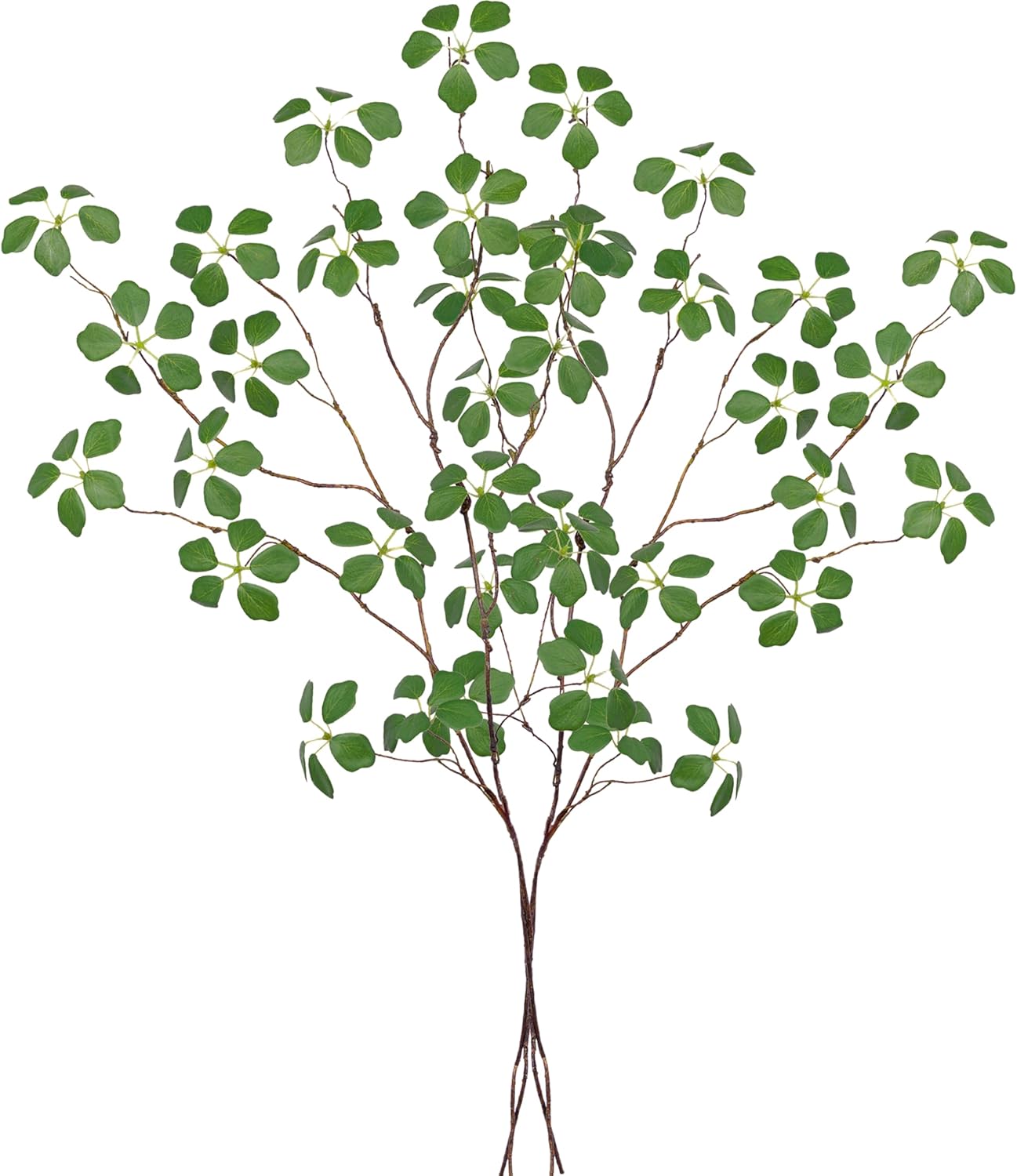 2PCS Faux Eucalyptus Stems with Leaf, 33.5" Fake Greenery Stems Artificial Plants Stems for Vase Filler Decoration, Faux Bendable Branches for Centerpieces Decor