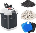 fishkeeper 660GPH Canister Filter, 3-Stage Filtration Aquarium Filter with Quartz Balls and Filter Cotton, Ultra-Quiet External Aquarium Canister Filter for Freshwater and Saltwater up to 230Gal (45W)