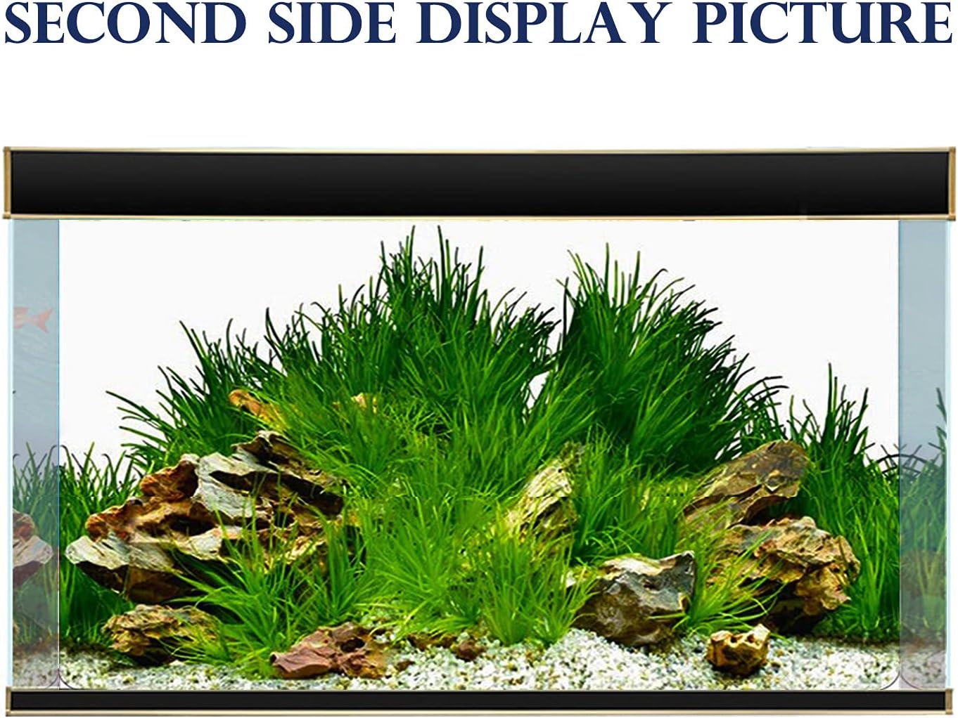 ELEBOX Aquarium Poster, Fish Tank Background Poster Thicken PVC Static Cling Backdrop Decorative Paper 16"x 40"