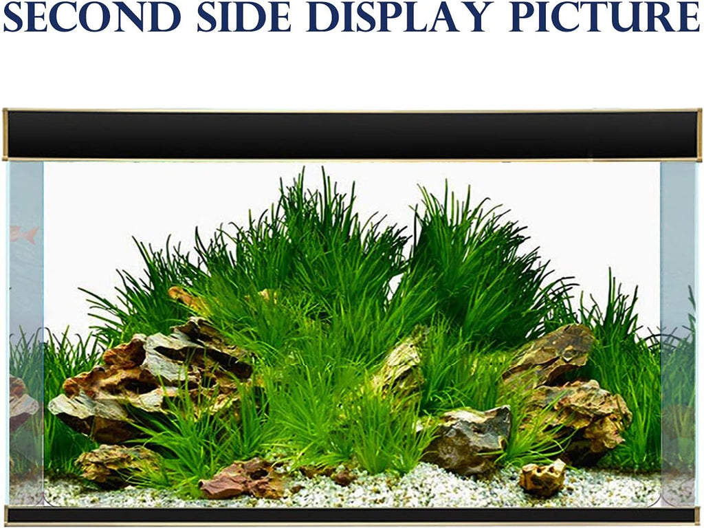 ELEBOX New 20" x 48" Fish Tank Background Paper Wallpaper 2 Sided Colorful Seaweed Water Plants Aquarium Poster Decorations