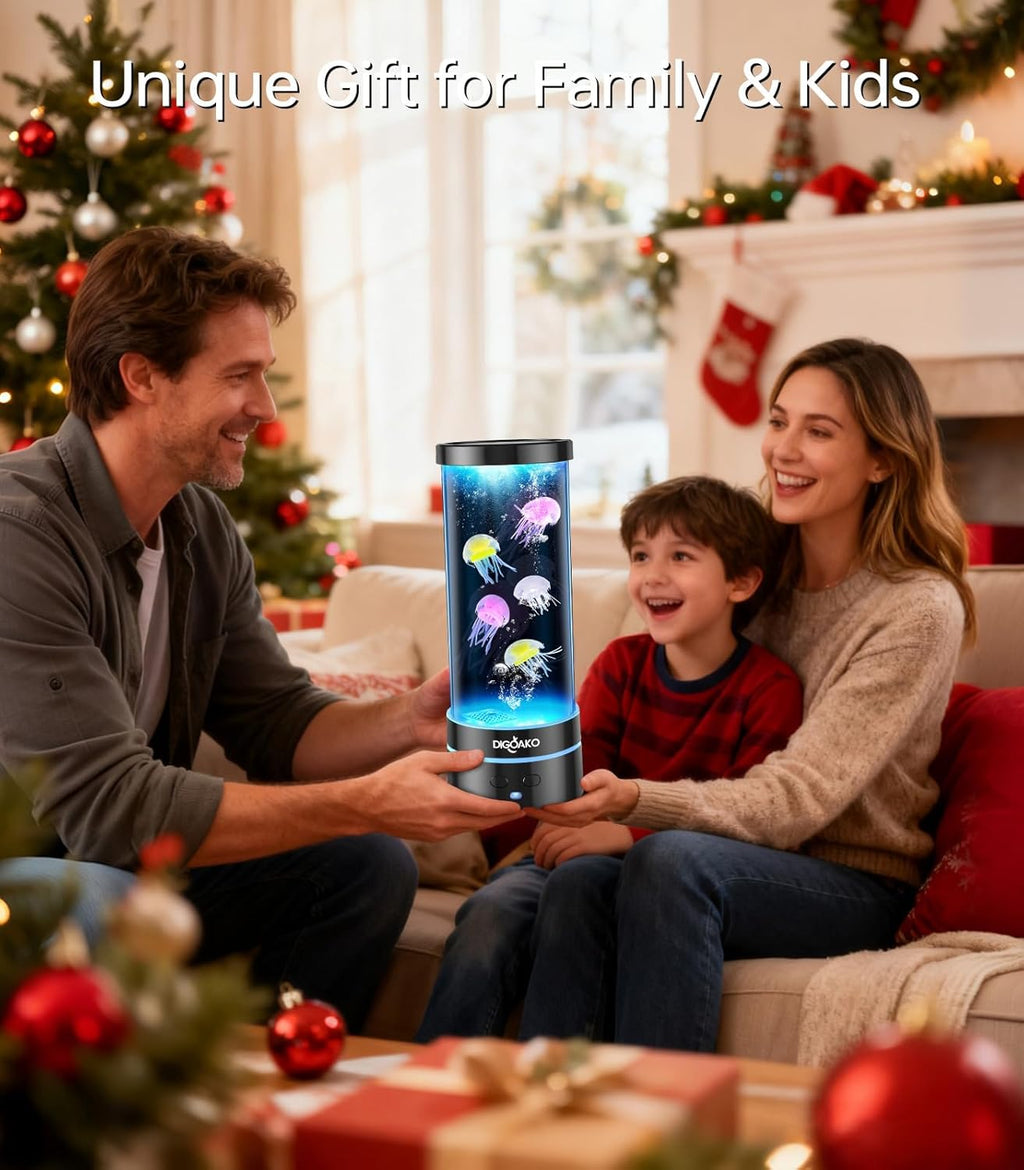 Jellyfish Lamp: LED Jellyfish Tank Lamp, 17 Color Changing Dimmable Aquarium Night Light for Home Office Decor Birthday Christmas Gifts for Adults Kids(LED Decorative)