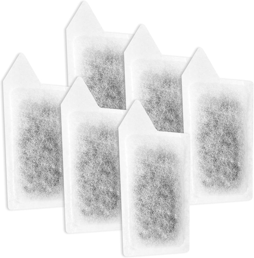6 Packs Small Filters Cartridges for Tetra Whisper Small Fish Tanks Filter, Small Filter Carbon Replacement Filter Cartridge for 3-10 Gallons Aquarium Filter