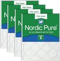 Nordic Pure 20x25x1 (Actual Size: 19 1/2 x 24 1/2 x 3/4) Poly Green MERV 6 AC Furnace Air Filters – Reduces Dust, Pollen, Pet Dander & Allergens – 4-Pack