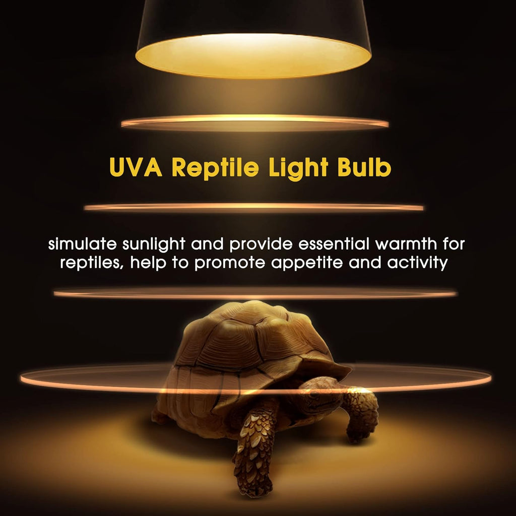 Briignite Reptile Heat Bulb 2 Pack, 75W UVA Reptile Light Bulbs, Dimmable Heat Lamp Bulbs Basking Spot Light Bulb for Reptiles, Amphibian, Bearded Dragon, Lizard, Chicken