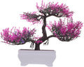 LUOZZY 2 Pcs Artificial Bonsai Pine Tree Mini Zen Garden Decor for Home Office Desk