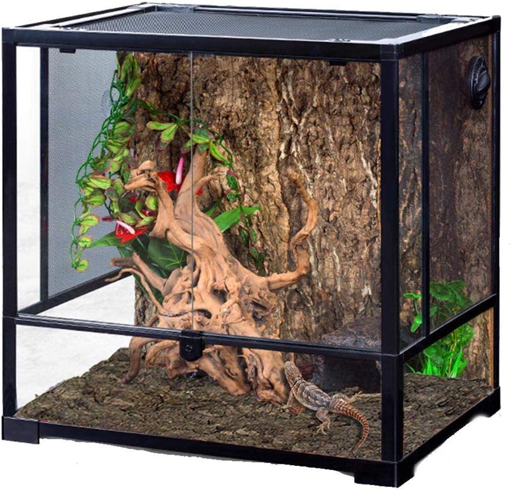 Hamiledyi 2PCS Cork Terrarium Background 15.7x11.8in Natural Cork Large Bark Backdrop Reptile Climbing Mat Habitat Decor for Spider Lizard Chamelon Turtle Beared Dragon