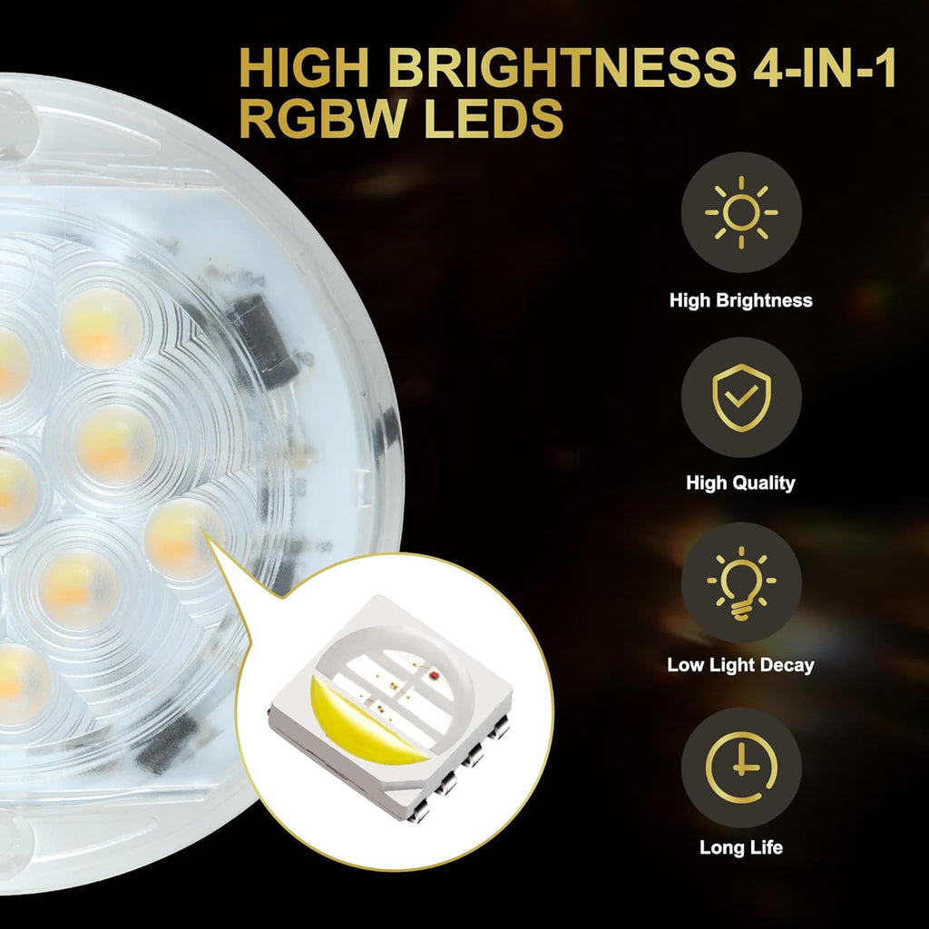 Goldlife B3 LED Marine Courtesy Light Boat Interior Light, 2.8" 11LED DC10-30V IP67 316 Stainless Boat Cabin Ceilling Lights, Multicolor Surface Mount RV Transom Deck Yacht Lighting