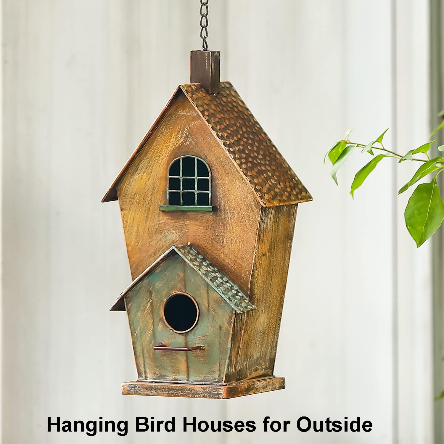 Jemeni Metal Birdhouse for Outdoors, Bird Houses for Outside Hanging, Country Cottage Style……