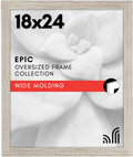 Americanflat 18x24 Poster Frame with Polished Plexiglass - Wide Picture Frames Made of Engineered Wood for Vertical or Horizontal Wall Display - Epic Collection - Driftwood