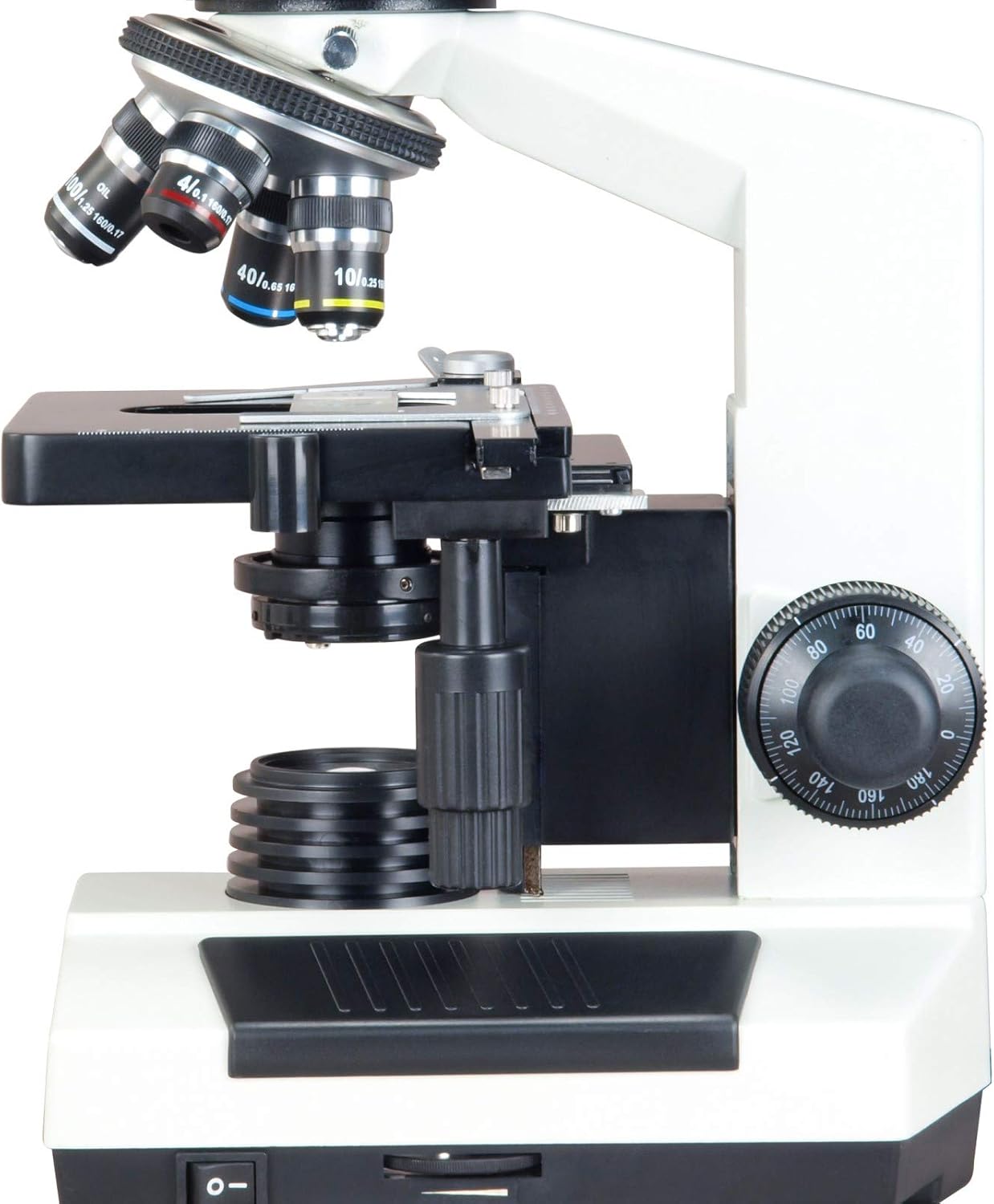 OMAX MD827S30 3MP Digital Integrated Microscope with Halogen Illumination - 40X-2000X Magnification - Compound Binocular Microscope - Ideal for Clinics, Vets & Classrooms