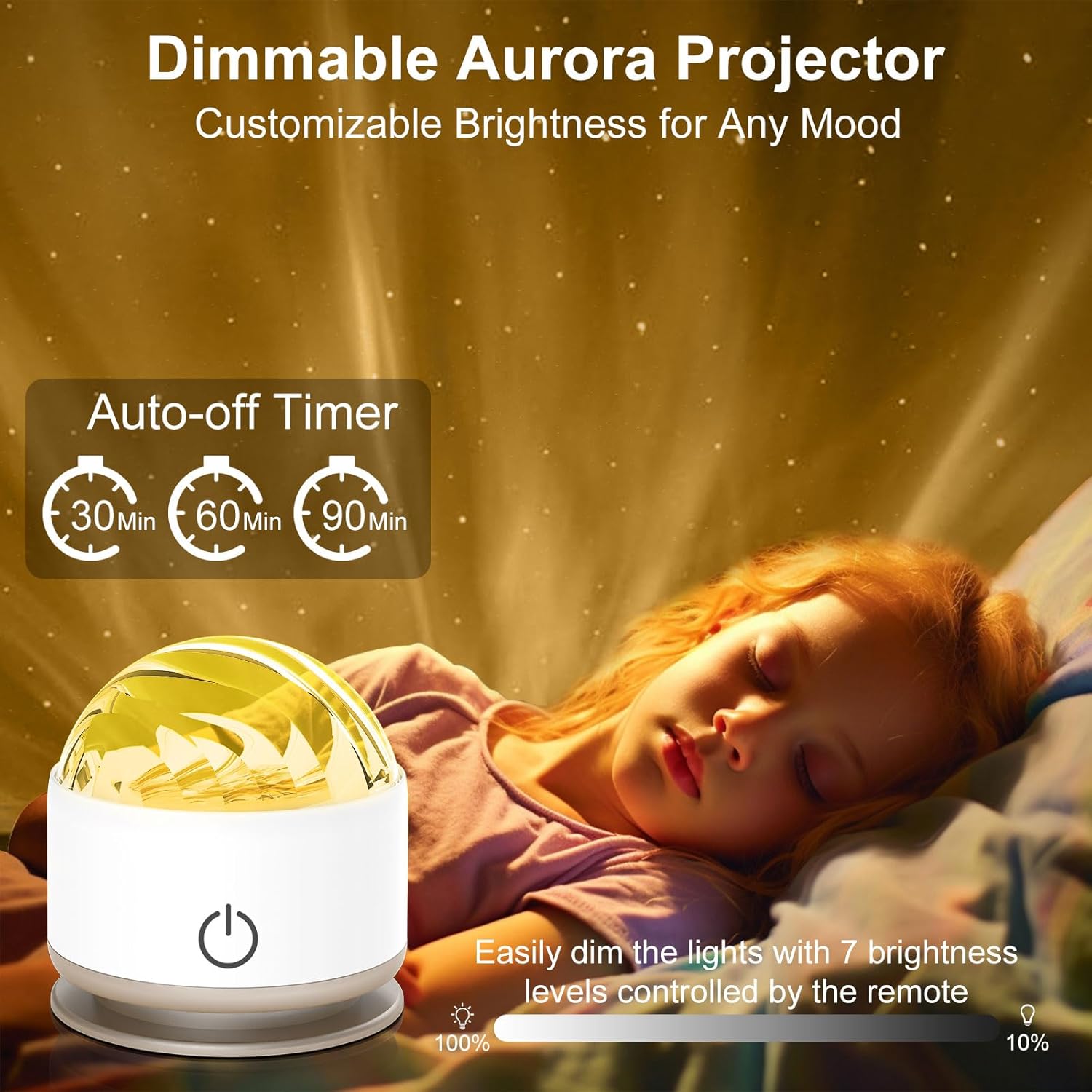 Northern Light Projector, Battery Operated Aurora Night Light with Timer Function, 13 Colors Galaxy Lamp Ripple Ceiling Projector Mood Ambient Lighting for Bedroom Adults Kids Room Girl Gift