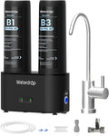 Waterdrop DLB Under Sink Water Filter, Reduces Chloramine, Chlorine, Bad Taste/Odor, Under Sink Water Filtration System with Separate Faucet,Water Filter for Sink Faucet,Life Indicator, Quick Change