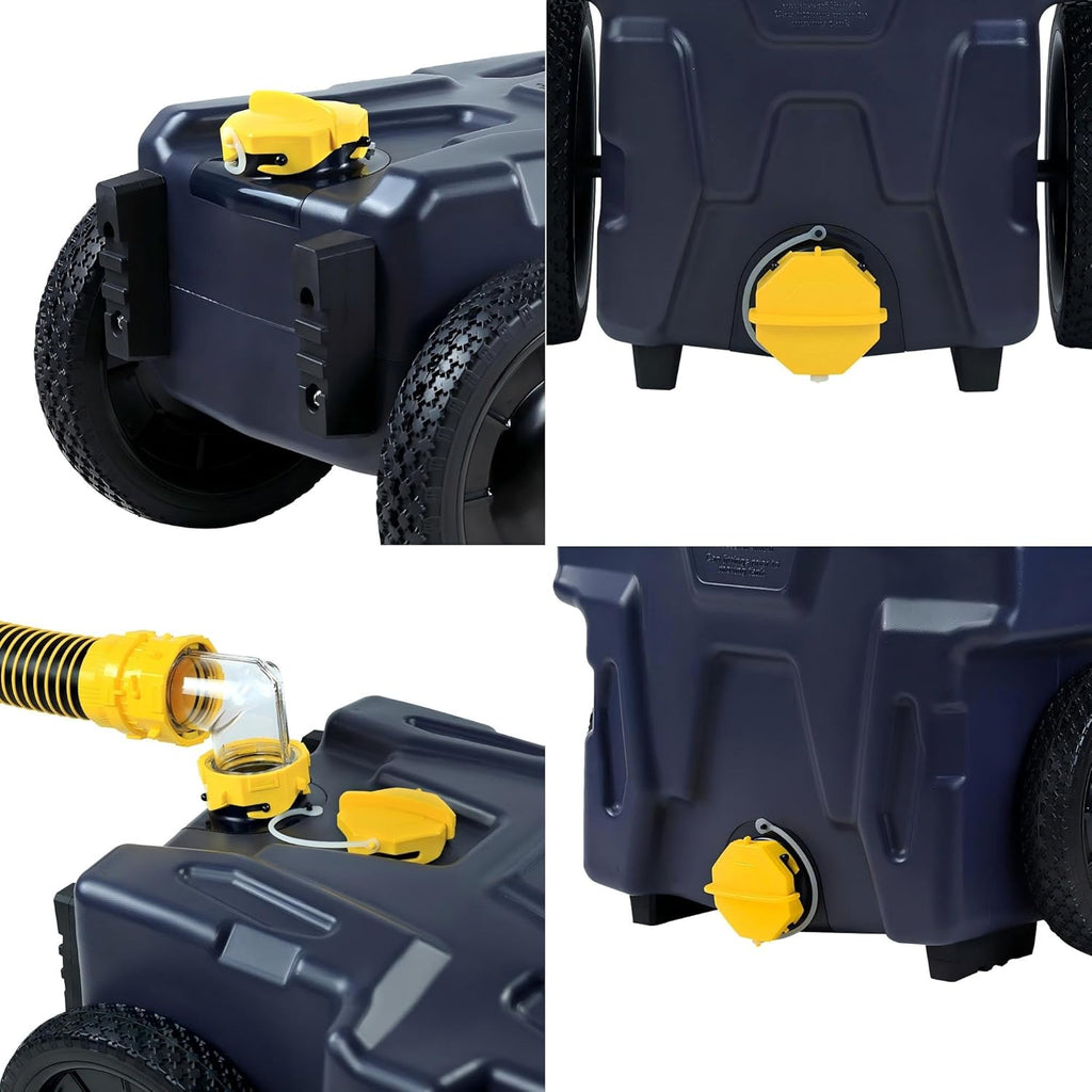 20 Gallon RV Portable Waste Tank 2 Wheel Tote Tank
