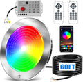 60ft Led Smart Pool Lights for Inground Pool with 3 Control Way (App/Remote/Controller), 54W 10 Inch Color Changing Underwater Swimming PoolLight for 10" Large Wet Niches