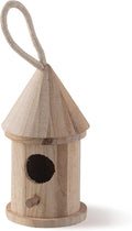 Make Market 5" Wooden Hut Birdhouse - Unfinished Birdhouse Made of 100% Wood, Outdoor Nesting Boxes - Bulk 12 Pack