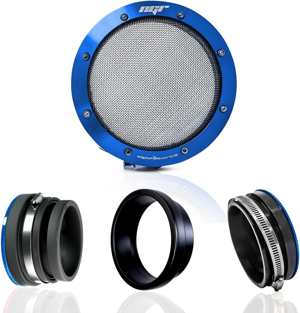 NGR Street Turbo Filter - One Piece Design (Blue) - Fits 4in & 3.5in with Sleeve Option