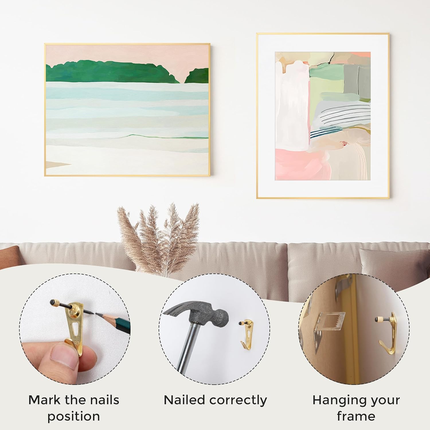 24x30 Metal Picture Frame with 18x24 Mat, Brushed Aluminum Finish, Tempered Glass Front, and Attached Hanging Hardware - Versatile Wall Display Frames for Vertical or Horizontal Orientation(Rose Gold,