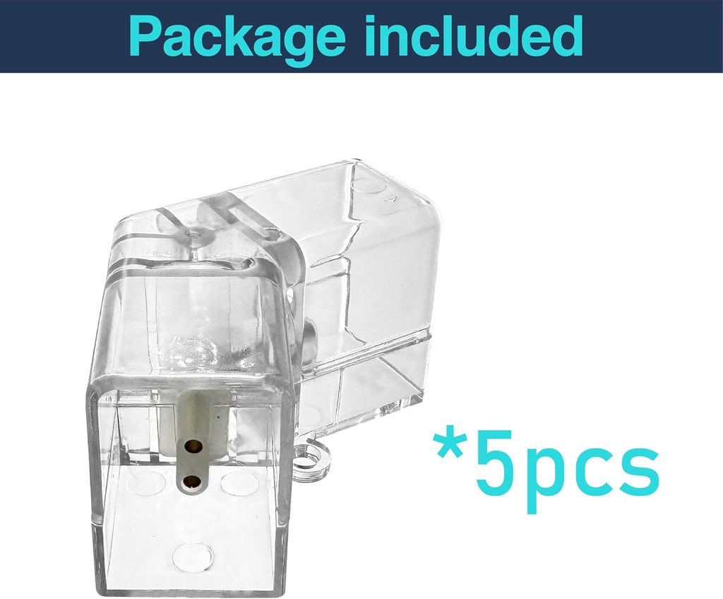 5 Pack Hexagon Garage Light Connectors 2 Pin V-Connector LED Garage Light Copper Pin DIY Hexagon Accessories Replacement/Spare for Honeycomb Lighting Systems (5 Pack V Connector)