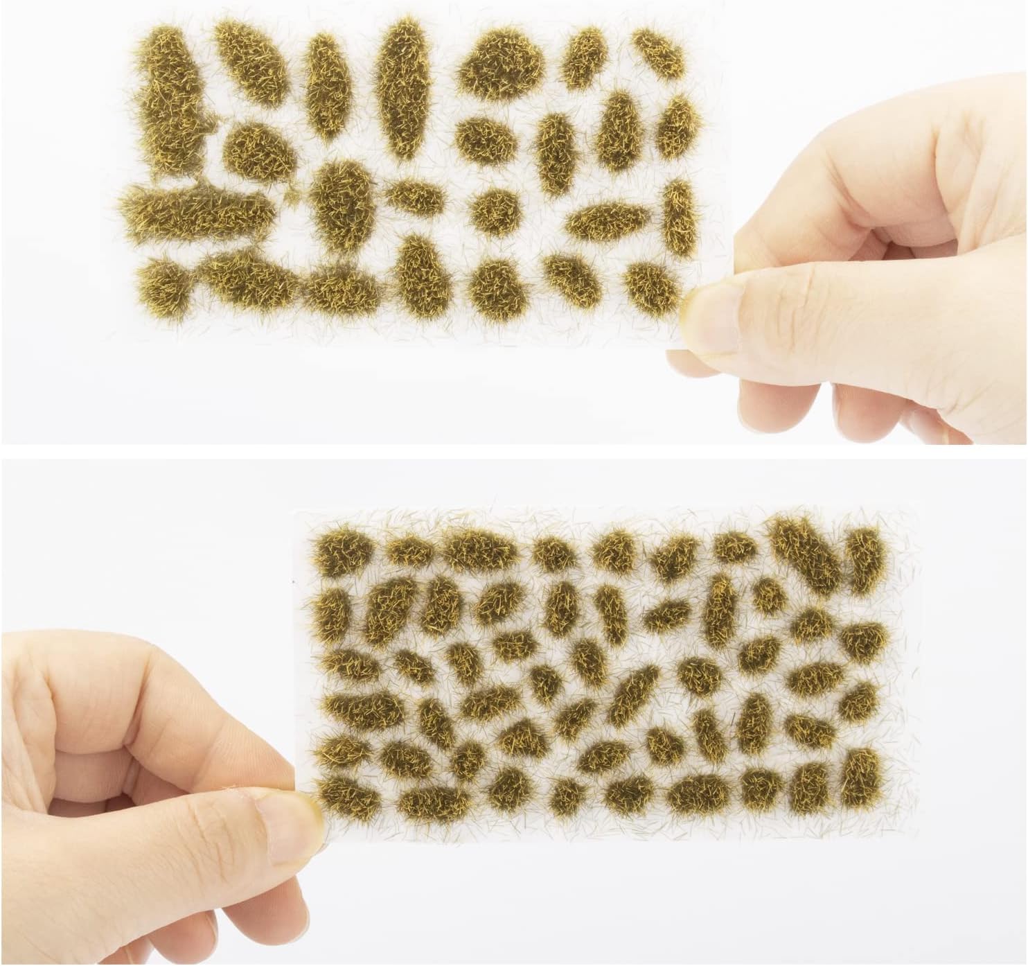 78 Pcs Static Grass Tuft Model Bushy Tufts Lowland Shrubs Tuft Terrain Model Kit for DIY Model Railway Train Landscape Fairy Garden Diorama Scenery (Set C)
