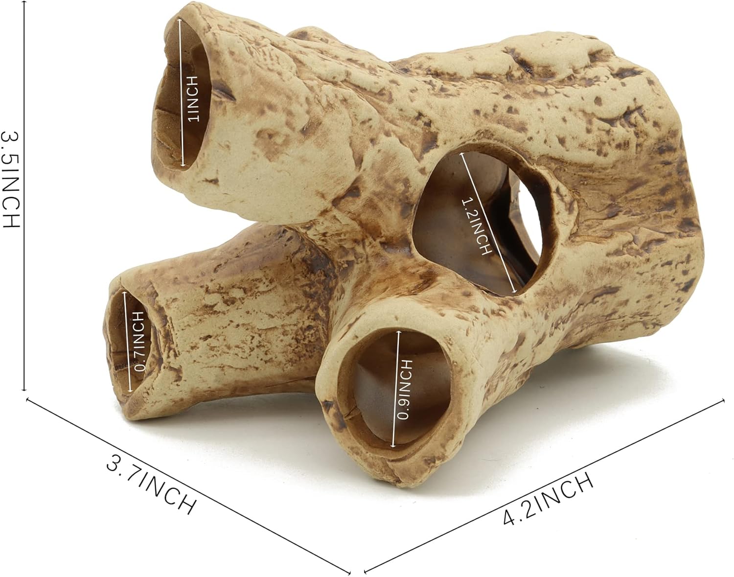 ALEGI Aquarium Cave Tree Stump Hole for Betta Fish, Shrimp, Cichlid Rock Cave Stone Betta Fish Hideout Cave Decorations (Styles 3)
