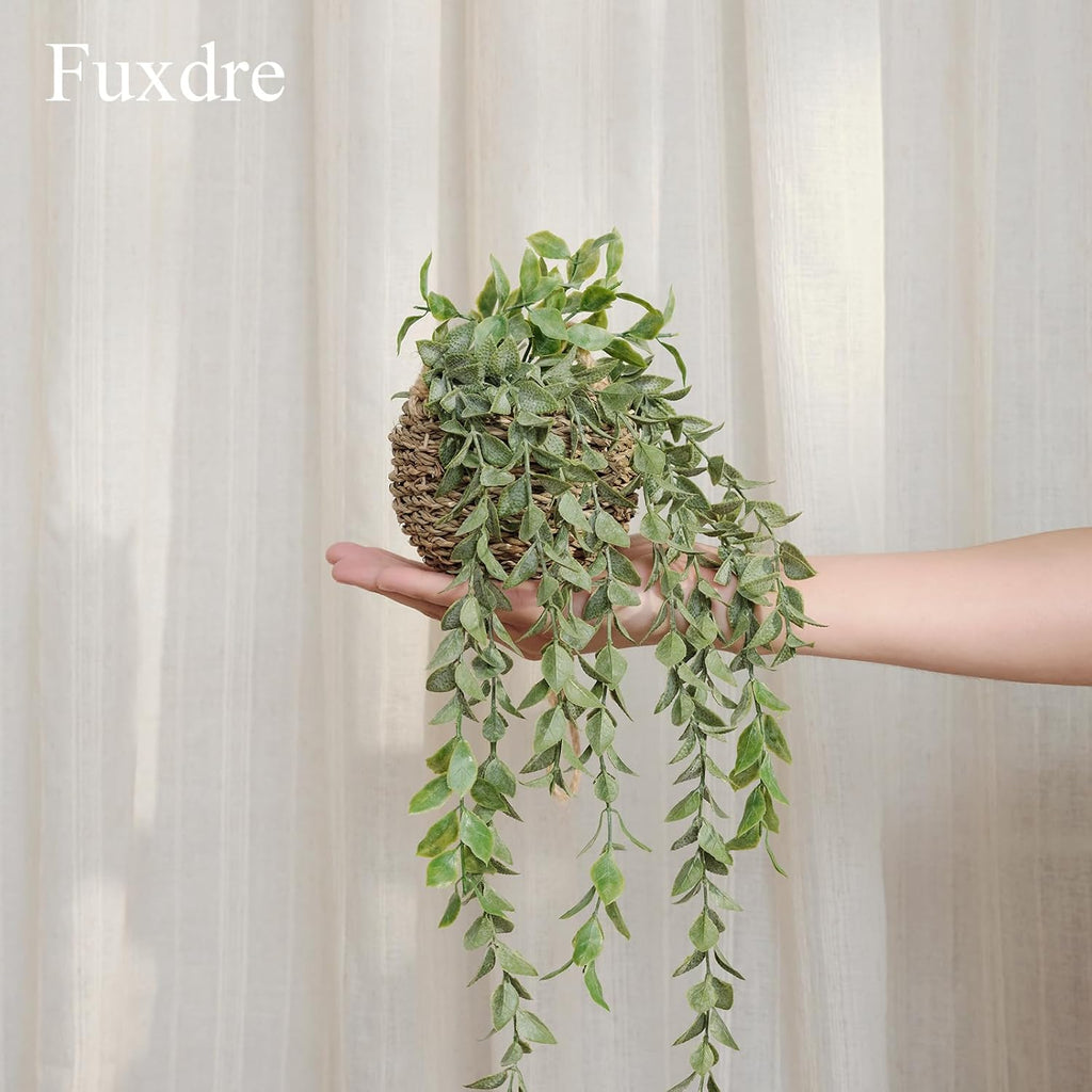 3 Pack Mini Artificial Hanging Greenary Fake Hanging Plants in Basket for Wall Living Room Decor Bathroom Shelf Home Indoor