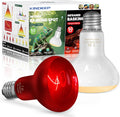 KINDEEP 50W Reptile Heat Lamp Bulbs: Reptile Day & Night Basking Spot Bulb Combo Amphibian Infrared Heat Lamp Bulb - UVA Basking Spot Daylight Heating Light Bulb for Lizard Tortoise Snake