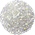 WAYBER 1Lb/460g Irregular Sea Glass Stones Artificial Crystal Gem Pebbles for Aquarium/Turtle Tank/Terrarium/Flowerpot/Vase Landscape Ornament Decoration, Hyun White