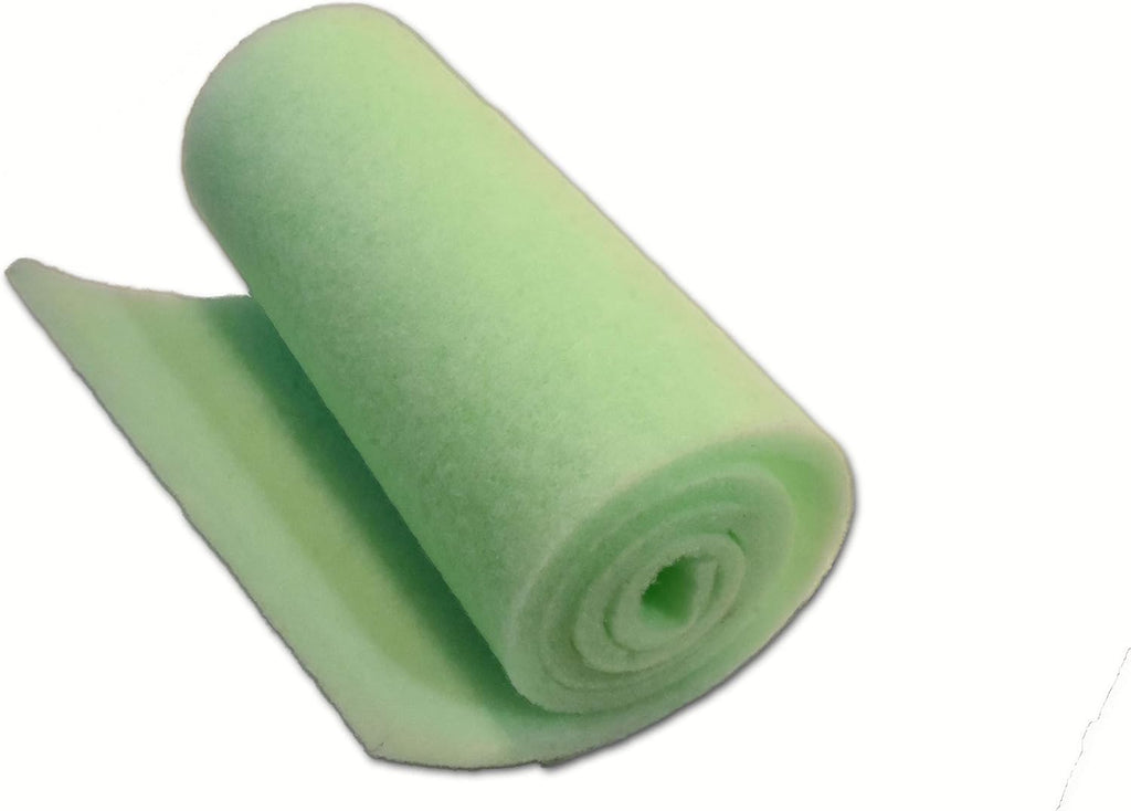 Lime Green Fine Filter Media, 1" Thick, 12" x 56" Roll, Perfect for Aquariums, Ponds or Water Gardens, Made in USA
