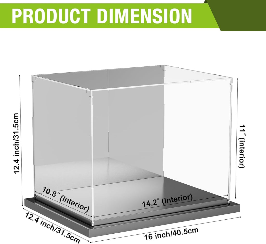 Putros Football Helmet Display Case Full Size with Mirror and Black Metal Grooved Base Clear Acrylic Helmet Showcase for Memorabilia Sports Collectibles