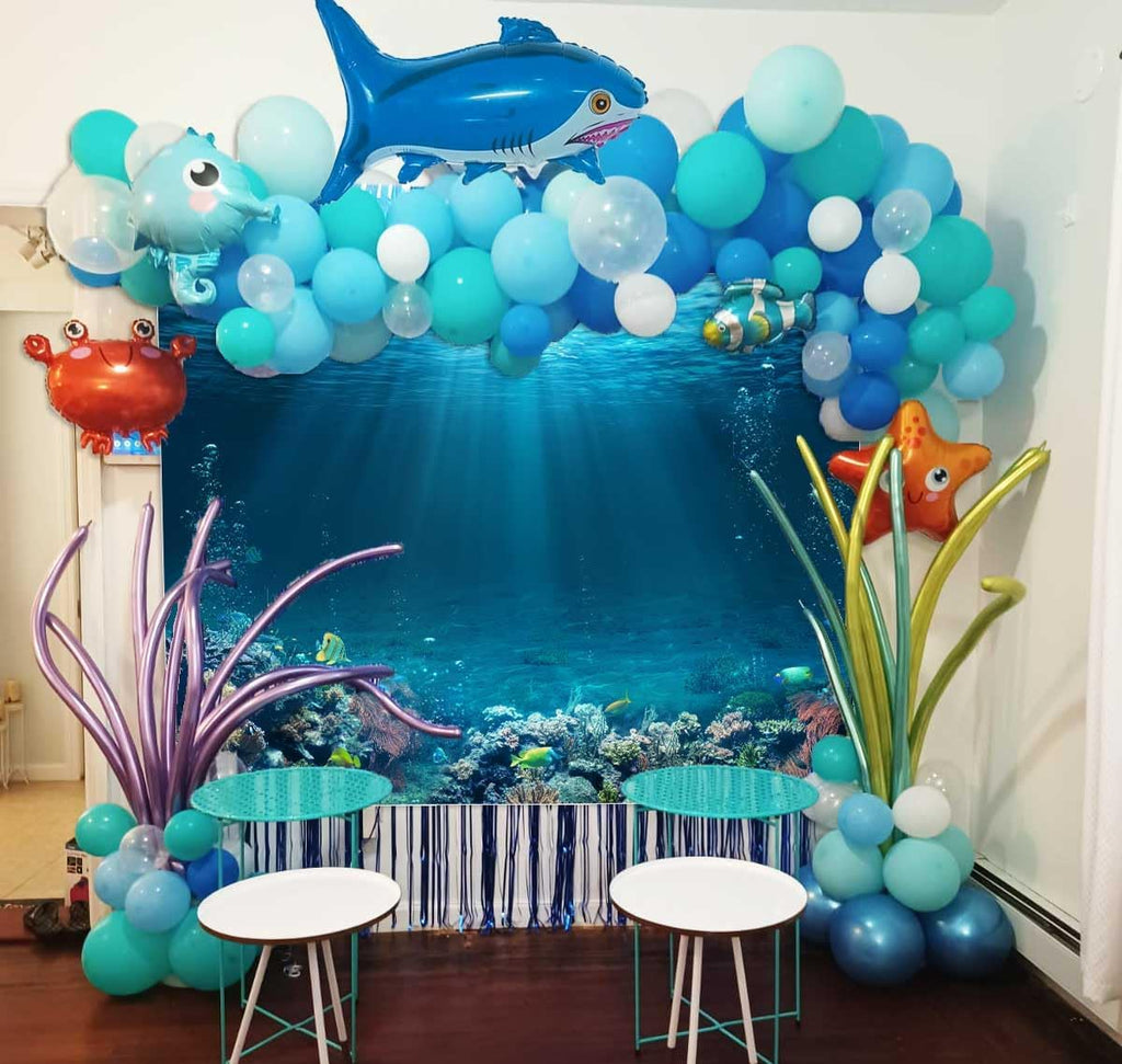 Sensfun 7x5ft Underwater World Backdrop Fabric Under The Sea Photography Backdrops Tropical Fish Coral Deep Ocean Sunlight Seabed Background Undersea Baby Shower Birthday Party Decoration Photo Props