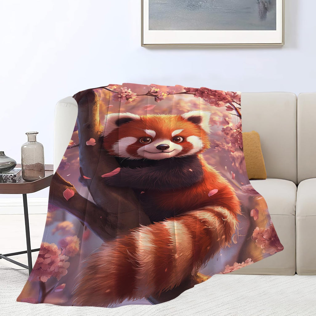 Red Panda Blanket Cute Red Panda Throw Blanket Gifts for Girls Boys Kids Women Men Adults Super Soft Cozy Plush Fluffy Fuzzy Fleece Blanket Home Decor 50''X60''