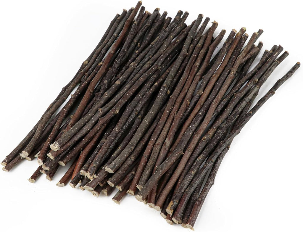 50Pcs Natural Twigs, Driftwood Branches, Unfinished Timber Rods for Model Making, Home Decor & Art Supplies (Brown 30CM)
