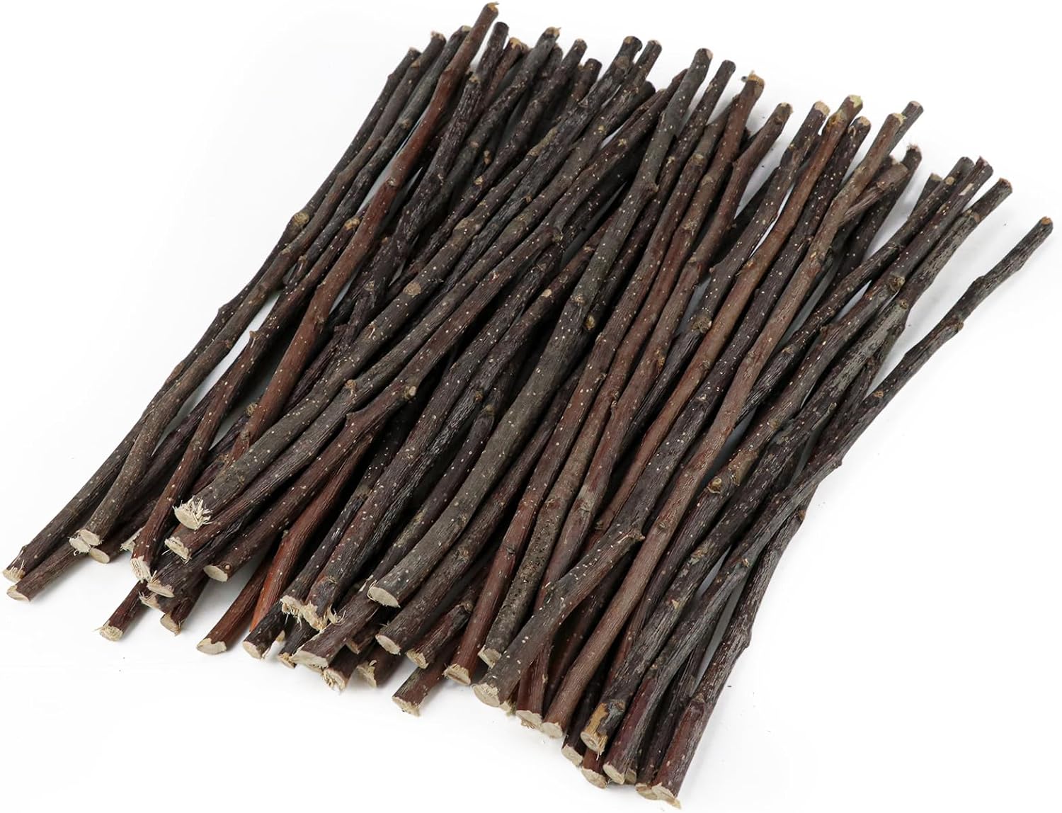 50Pcs Natural Twigs, Driftwood Branches, Unfinished Timber Rods for Model Making, Home Decor & Art Supplies (Brown 30CM)