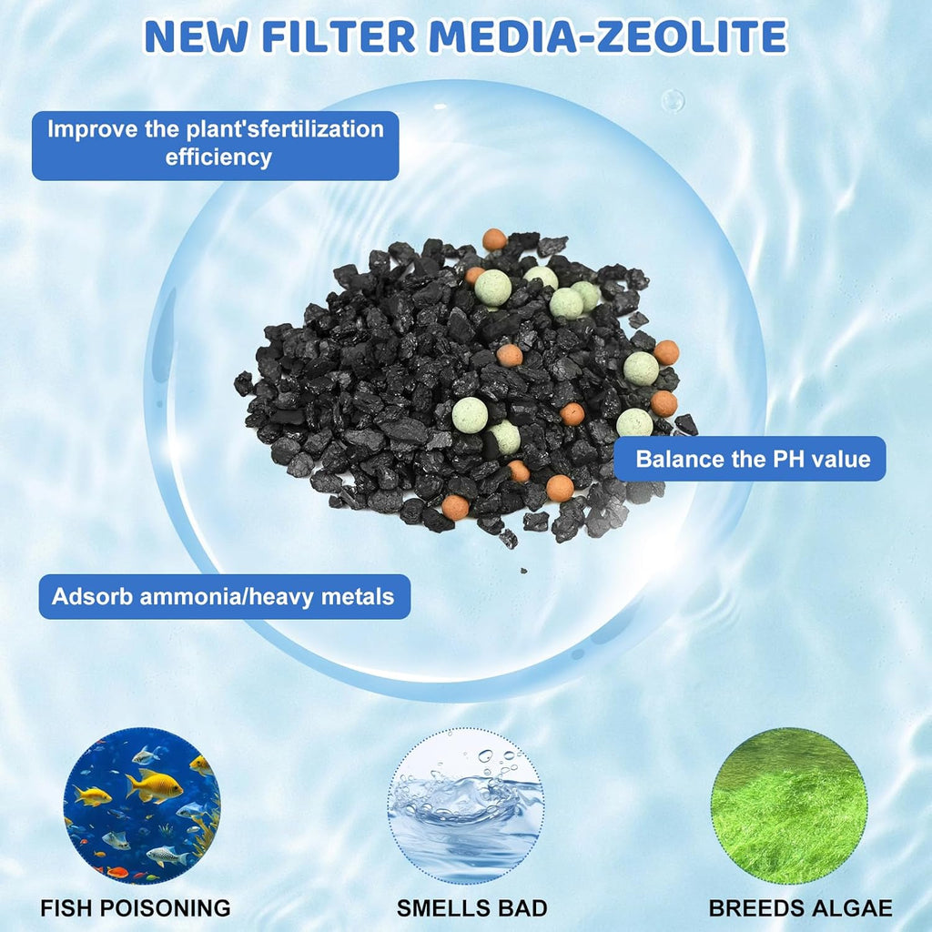 6 Pack Large Replacement Aquarium Filter Cartridges Compatible with Tetra Whisper Bio-Bag Filters, Fish Tank Large Filter Cartridges for Whisper 20i/40i IQ20/30/45/60 PF20/30/40/60 Power Filters