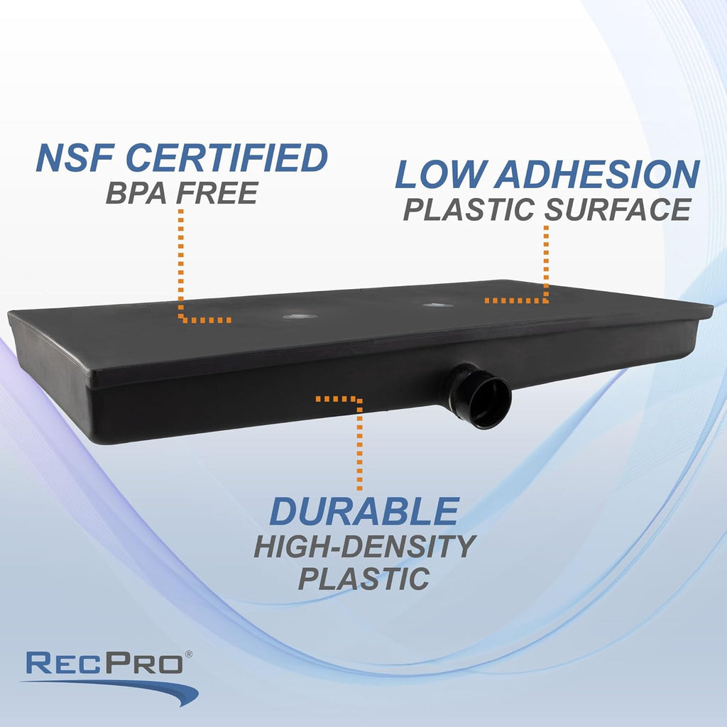 RecPro RV Holding Tank | 54" X 28" X 6.5" | for Black Water Applications | Made in USA (32 Gallon)