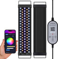 14W Smart Bluetooth App-Controlled Aquarium Light - Customizable Light Colors,Timeable,24/7 User-Defined Sunrise/Sunset Simulation,Tropical Lighting Mode,Suitable for 12-18" Fish Tanks