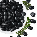 5Ib Black River Rock-Decorative Stones-Pebbles for Indoor Plants-Rocks for Outdoor Landscaping- 0.3"-0.8" inch High Polished Stones for Fish Tank, Terrarium,Vases, Home Decor