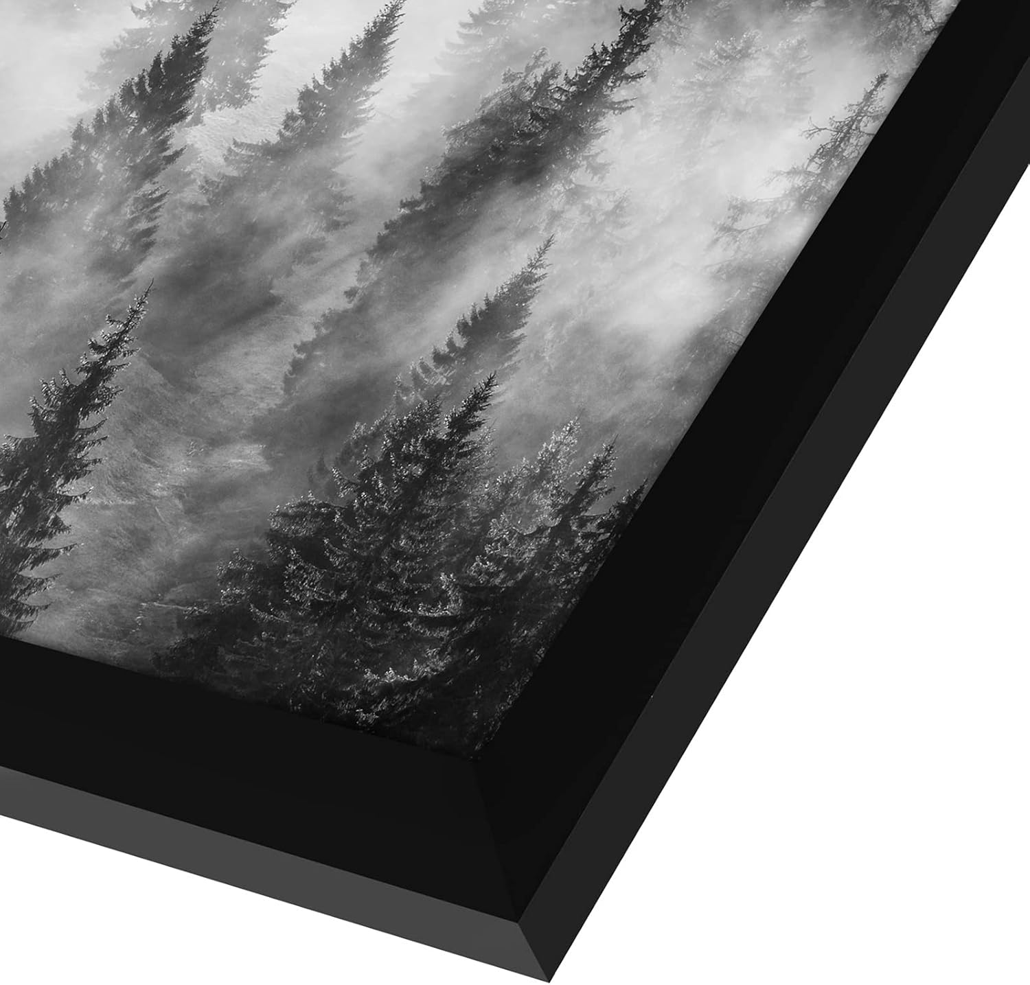 Americanflat 24x24 Picture Frame with Polished Plexiglass - Epic Collection - Square Picture Frame with Engineered Wood - Wide Photo Frames for Wall display - Black