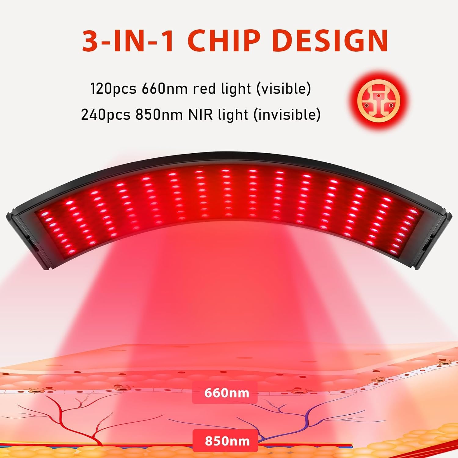 Red Light Therapy Lamp for Body, Infrared Light Therapy Lamps with Stand 660nm Red Light &850nm Near Infrared Light Therapy Lamp Device for Body at Home with Eyes Protection Goggles（Brown Black）