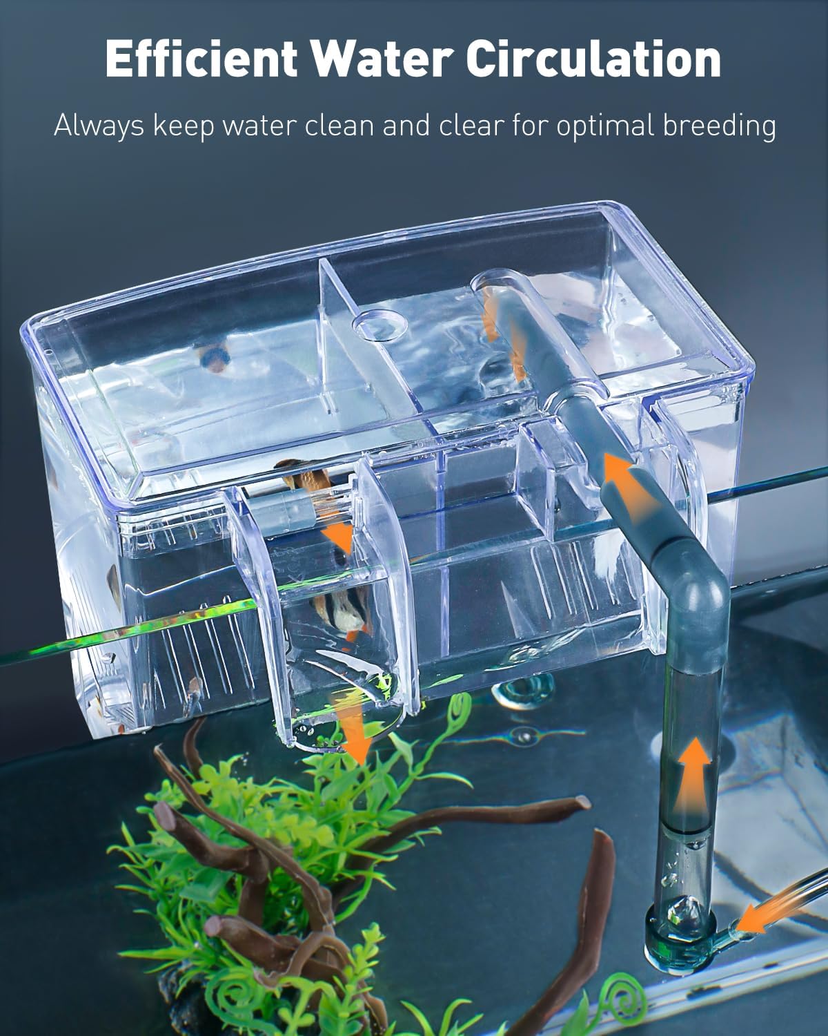 Pawfly Aquarium Breeding Box Fish Tank Hatchery Incubator Acrylic Breeder Box for Baby Fish Shrimp Betta Clownfish Small Isolation Box for Aggressive Fish Guppy