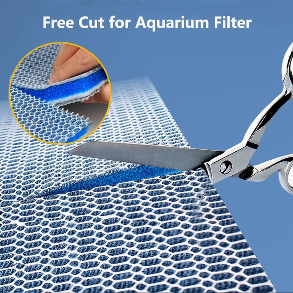 Aquarium Filter Media, Newly Premium 8-Layer Filter Pads for Aquarium, Fish Tank Sponge Pad Foam Filter Accessories for Pond (15.7"x11.8"x0.78“,2pack)